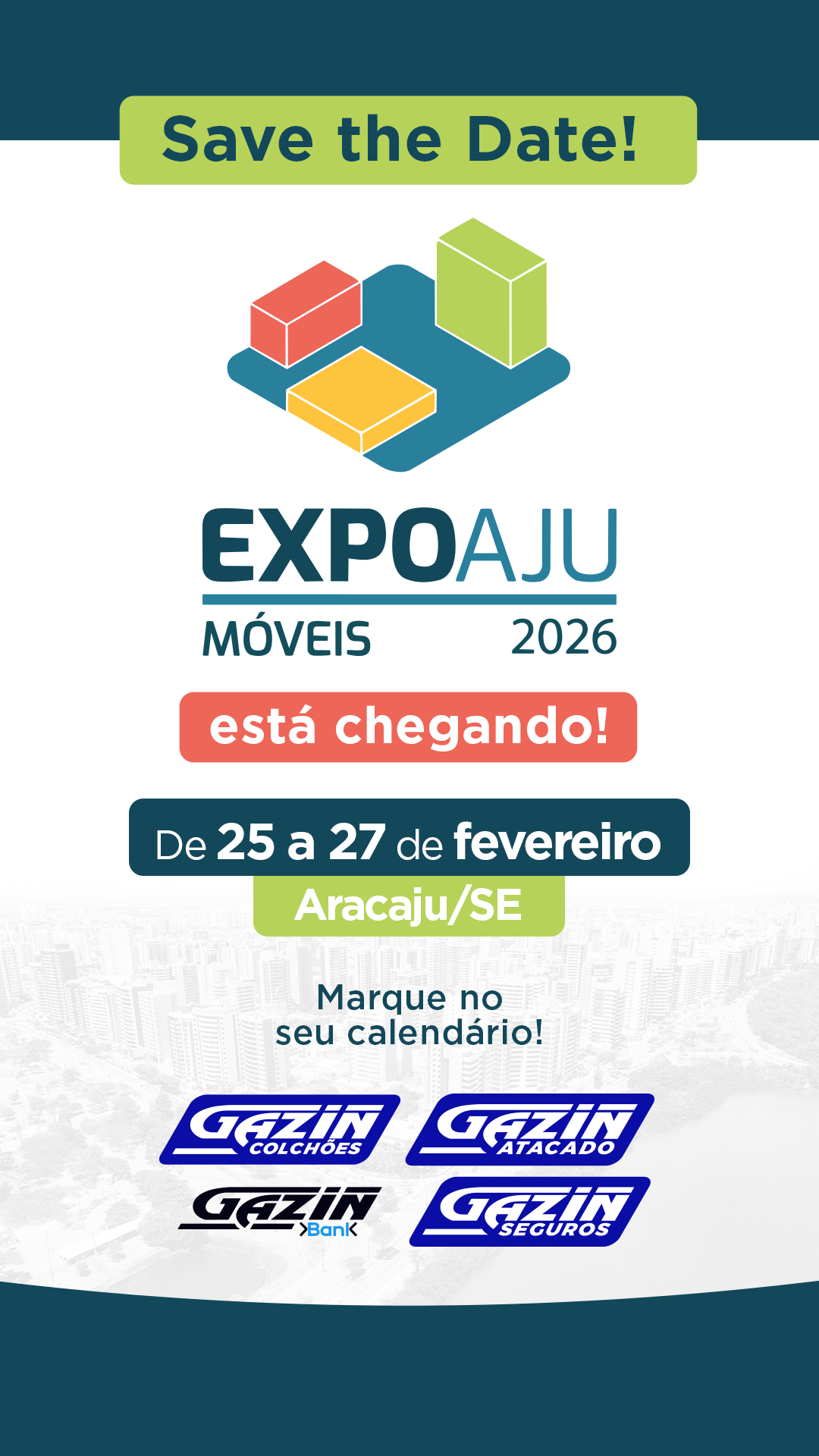 Save the date - Expoaju 25 a 27 de fevereiro
